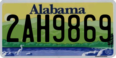 AL license plate 2AH9869