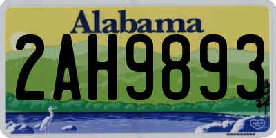 AL license plate 2AH9893