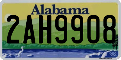 AL license plate 2AH9908