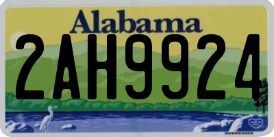 AL license plate 2AH9924