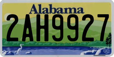 AL license plate 2AH9927
