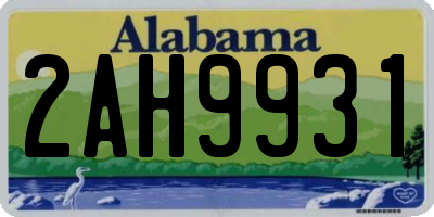 AL license plate 2AH9931