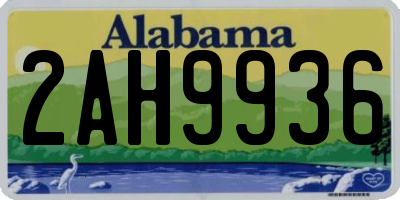 AL license plate 2AH9936