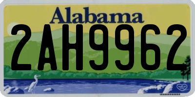 AL license plate 2AH9962