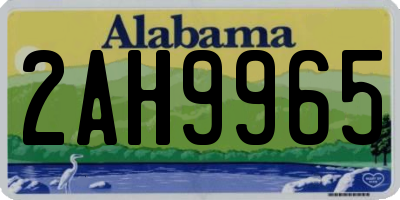 AL license plate 2AH9965