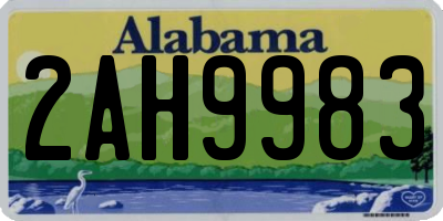 AL license plate 2AH9983
