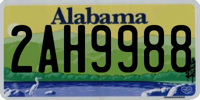 AL license plate 2AH9988