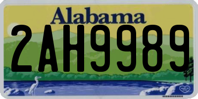 AL license plate 2AH9989