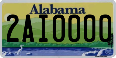AL license plate 2AI0000