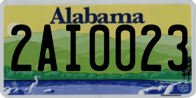 AL license plate 2AI0023