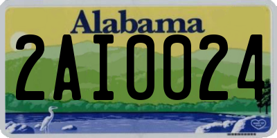 AL license plate 2AI0024