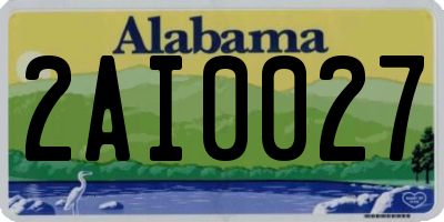 AL license plate 2AI0027