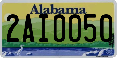 AL license plate 2AI0050