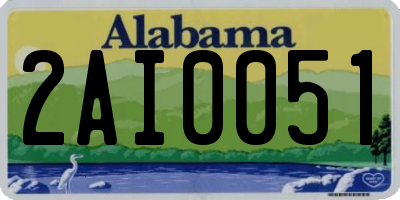 AL license plate 2AI0051