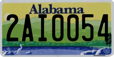 AL license plate 2AI0054