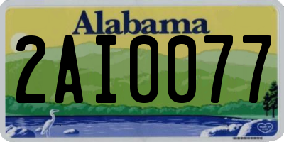 AL license plate 2AI0077