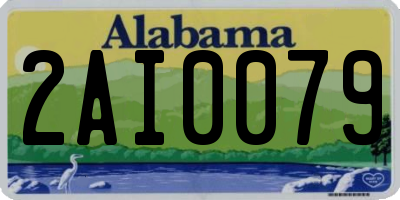AL license plate 2AI0079