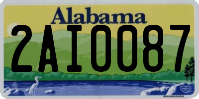 AL license plate 2AI0087