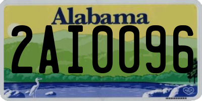 AL license plate 2AI0096