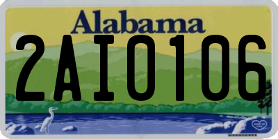 AL license plate 2AI0106