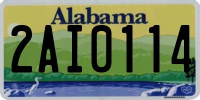 AL license plate 2AI0114