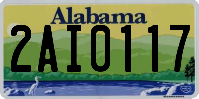 AL license plate 2AI0117