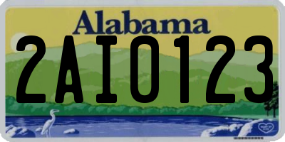 AL license plate 2AI0123