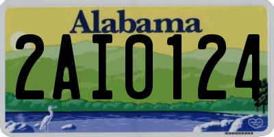 AL license plate 2AI0124
