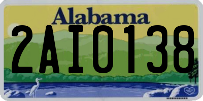 AL license plate 2AI0138