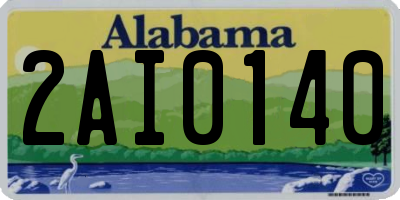 AL license plate 2AI0140