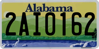 AL license plate 2AI0162