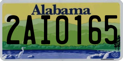 AL license plate 2AI0165