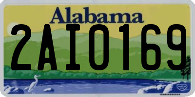 AL license plate 2AI0169