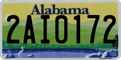 AL license plate 2AI0172