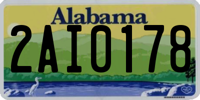 AL license plate 2AI0178