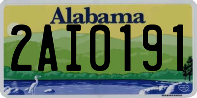 AL license plate 2AI0191