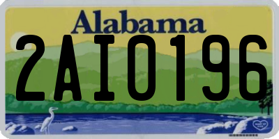 AL license plate 2AI0196