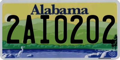 AL license plate 2AI0202