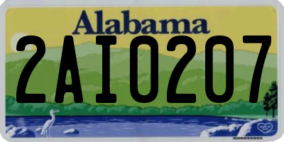AL license plate 2AI0207