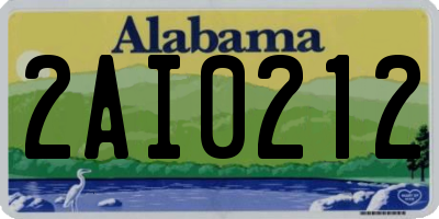 AL license plate 2AI0212