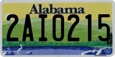 AL license plate 2AI0215