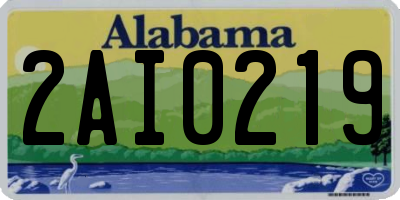 AL license plate 2AI0219