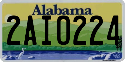 AL license plate 2AI0224