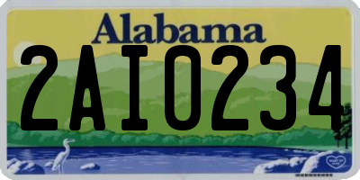 AL license plate 2AI0234