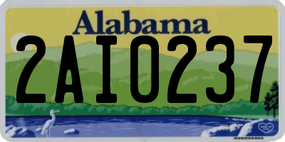 AL license plate 2AI0237