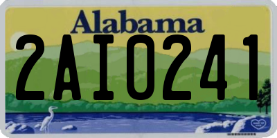 AL license plate 2AI0241
