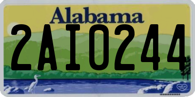 AL license plate 2AI0244