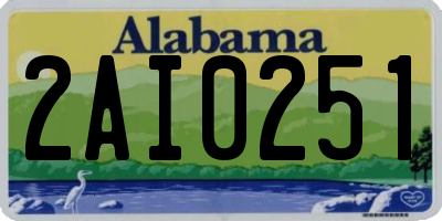 AL license plate 2AI0251