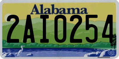 AL license plate 2AI0254