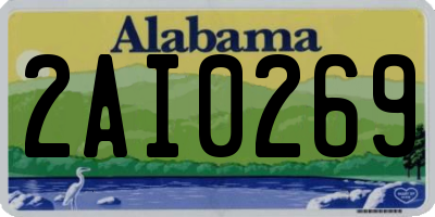 AL license plate 2AI0269